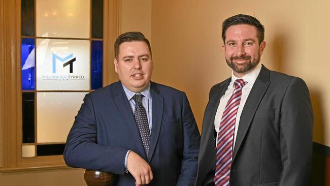 FIRM FOCUS: Matthew Tyrrell and David Millwater have started Millwater Tyrell Law in the Ipswich CBD. Picture: Cordell Richardson