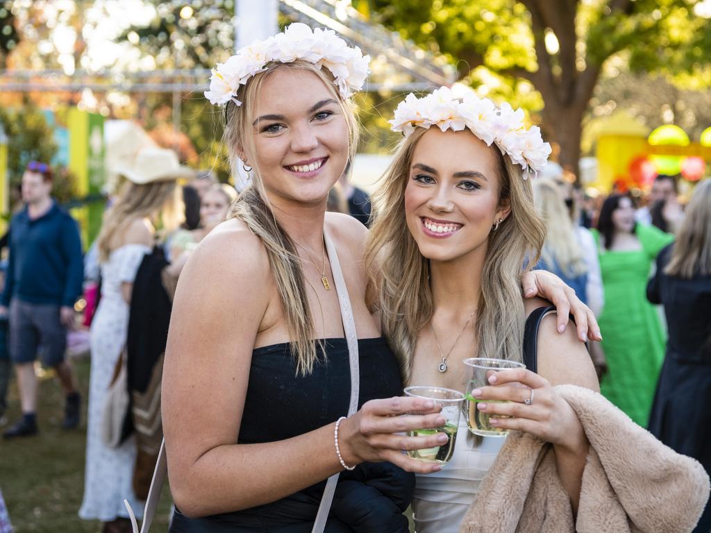Ella Price (left) and Jacqui Lambert at the Festival of Food and Wine, Carnival of Flowers 2022, Saturday, September 10, 2022. Picture: Kevin Farmer