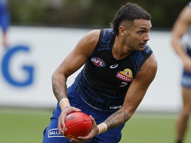NCA. MELBOURNE, AUSTRALIA. 19th February, 2025 . Western Bulldogs training at the Whitten Oval.  Bulldog Jamarra Ugle-Hagan at training today    .  Picture: Michael Klein