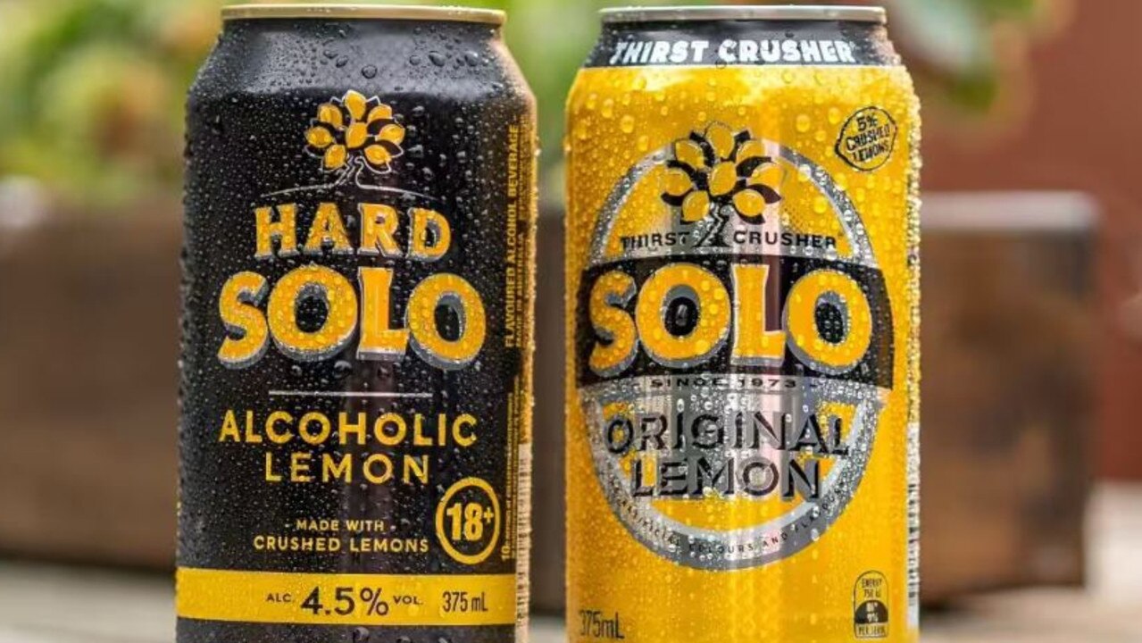 Hard Solo has a 4.5 per cent alcohol concentration, or 1.3 standard drinks per can. Picture: Supplied.