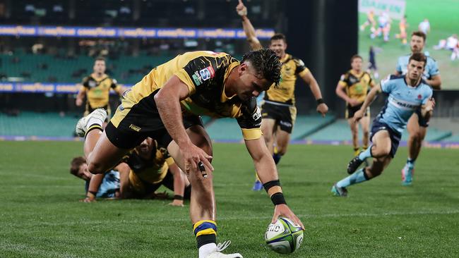 Byron Ralston grabbed the opening try for the Western Force. Picture: Getty Images