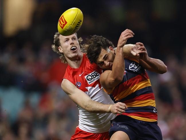 Sydney’s Nick Blakey has been “frustrating to watch” in a tough campaign for the Swans. Picture: Getty Images