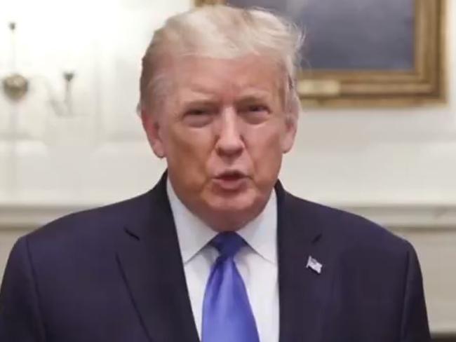 President Donald Trump’s video message to nervous nation after COVID-19 diagnosis. Picture: Twitter/DonaldTrump