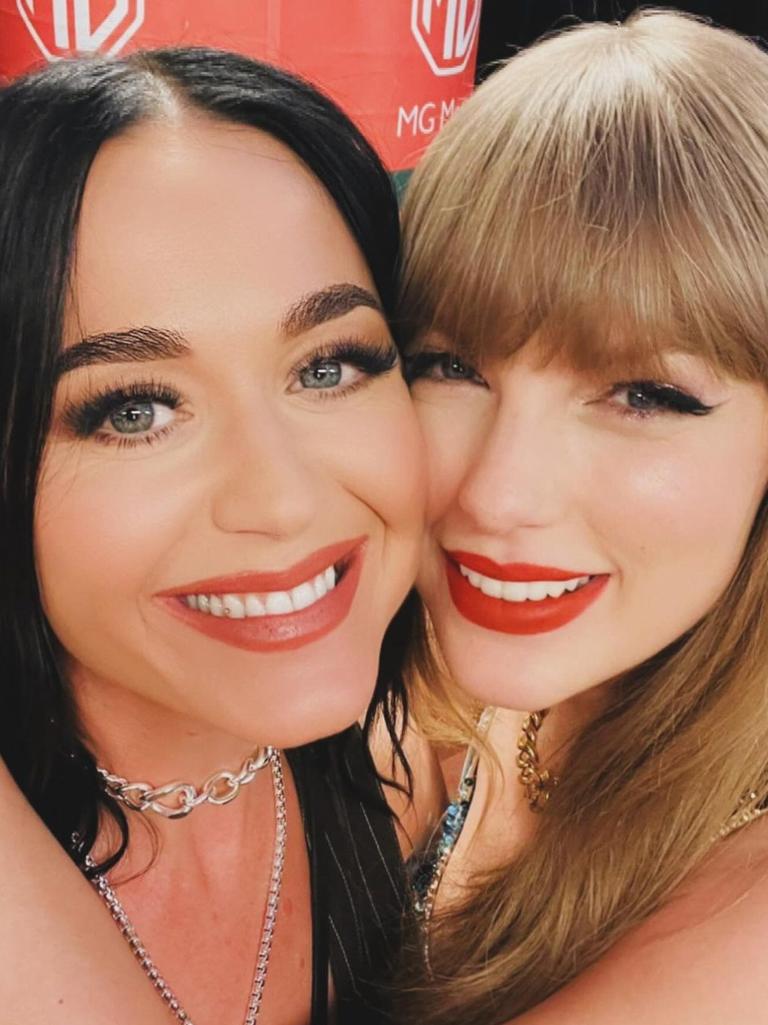 Taylor Swift and Katy Perry before the Sydney concert kicked off.