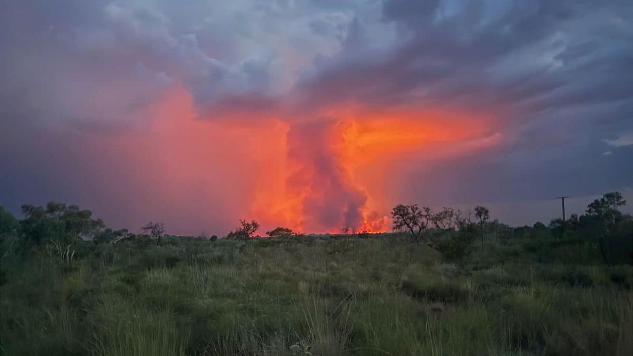 A fire was reported on Friday evening at Tennant Creek. Picture: Senior Fire Management Officer Troy Munckton