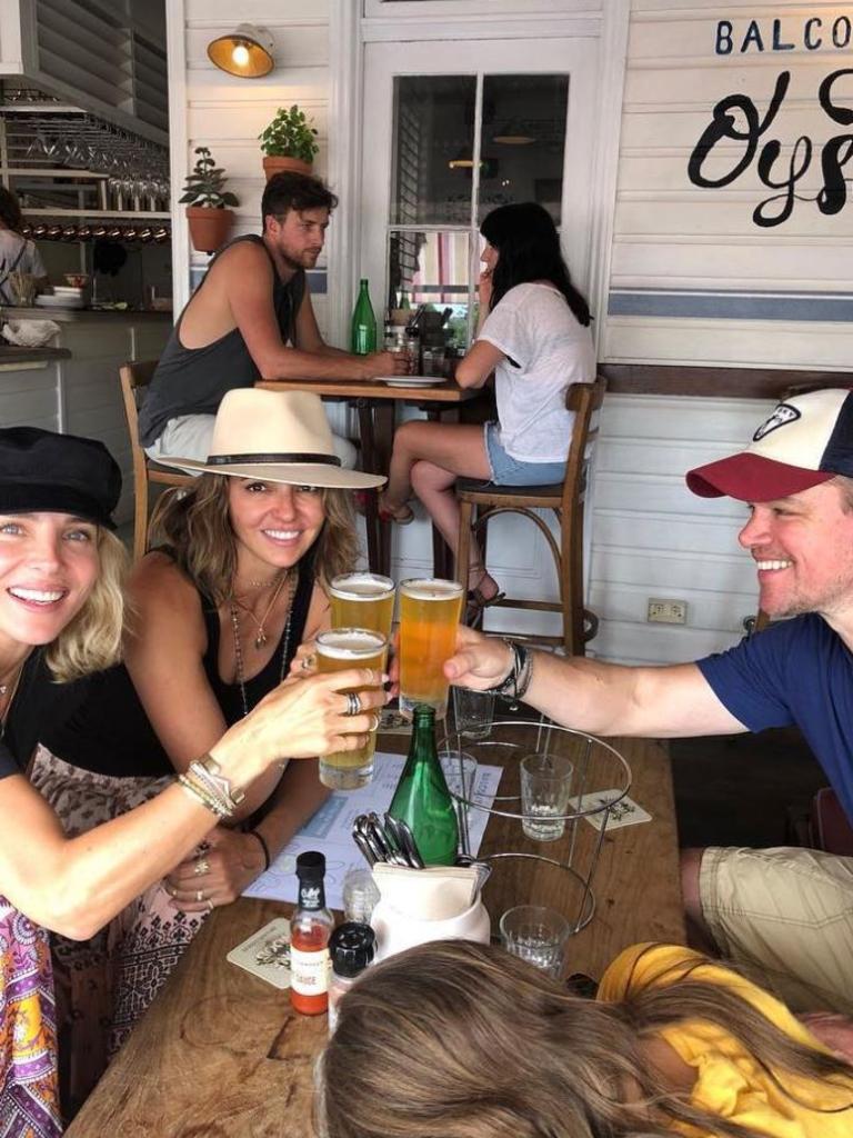 Chris Hemsworth and Matt Damon attend Bluesfest at Byron Bay with their families, over the Easter weekend. Source: Instagram @elsapatakyconfidential