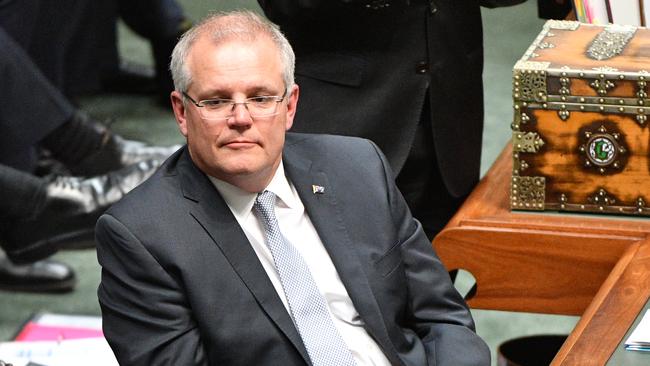 Prime Minister Scott Morrison during Question Time yesterday.