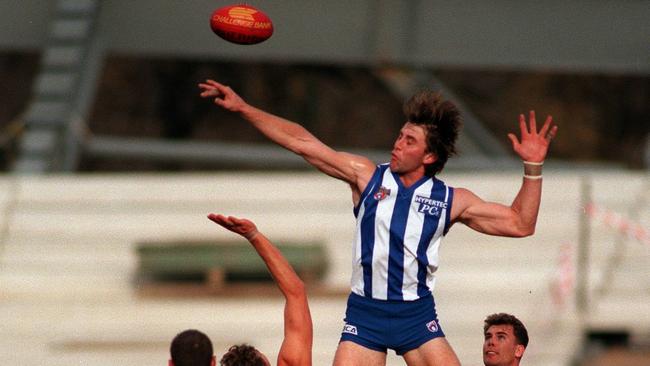 Corey McKernan in full flight during the 1996 season. Picture: Herald Sun