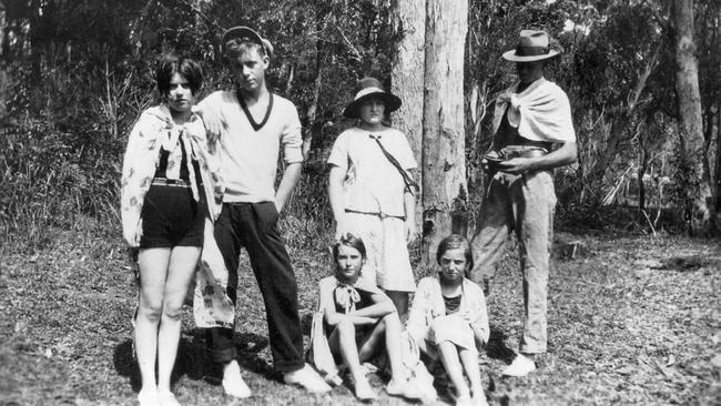 Members of the Watts family near Narrabeen Lagoon in the 1920s. Picture Northern Beaches Library