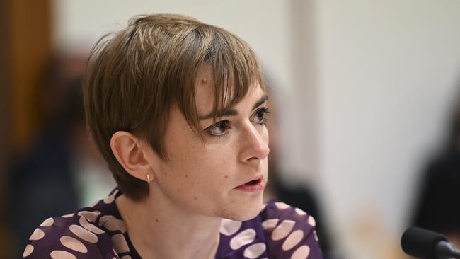 RBA chief economist Dr Sarah Hunter during Senate estimates at Parliament House in Canberra. Picture: Martin Ollman/NCA NewsWire