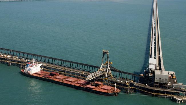 Coal ships at Dalrymple Bay Coal Terminal. Picture: Daryl Wright.
