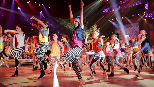 More than 5000 performers will take the stage for NSW's Schools Spectacular at Qudos Arena in Sydney Olympic Park. Picture: Anna Warr