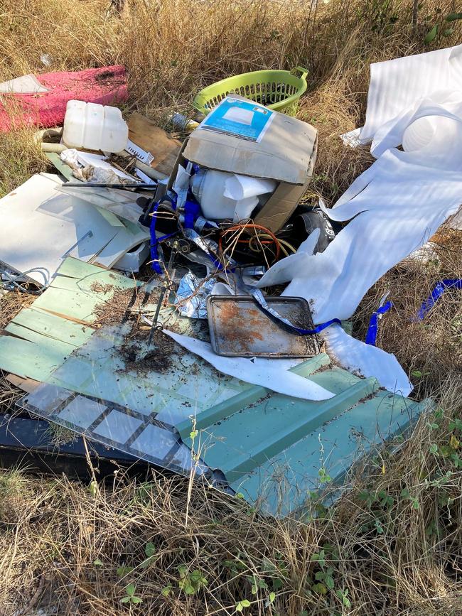 Illegal waste dumping at Townsville Port Access Reserve. Picture: Department of Environment and Science-Queensland Parks and Wildlife Service