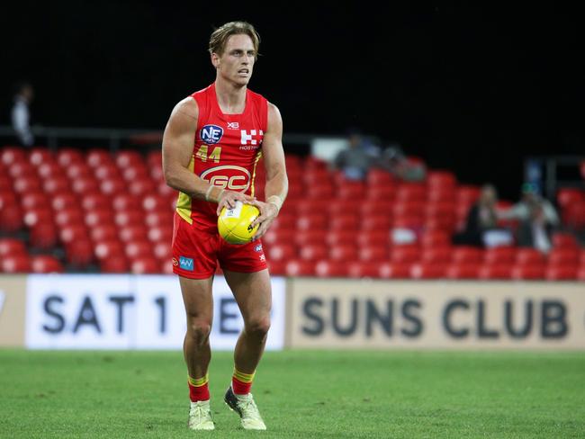 Darcy Macpherson made his return to football for Gold Coast through the club's NEAFL side on Saturday, August 18, at Metricon Stadium against the Brisbane Lions. Picture credit: David Layden, NEAFL.