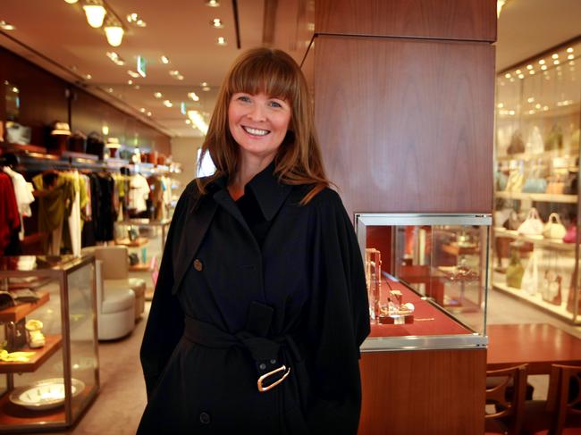 Hermes Managing Director Karin Upton Baker at the Elizabeth Street store in the Sydney CBD.