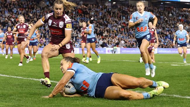 But she sadly failed to ground the ball at any stage. (Photo by Cameron Spencer/Getty Images)