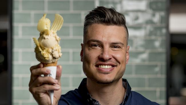 Ungermann owns a gourmet ice creamery in Queensland. Picture: Jerad Williams