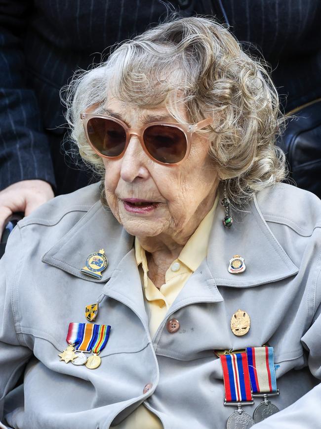 A veteran prepares for the Sydney Anzac Day parade on Tuesday. Picture: Mark Evans/Getty Images