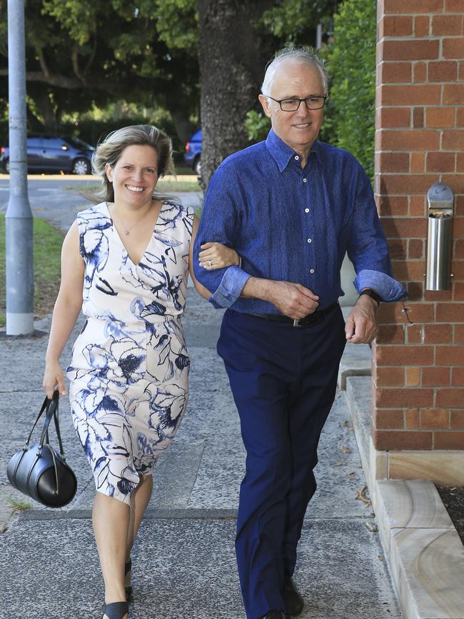 Malcolm Turnbull and his daughter Daisy. Picture: Dylan Robinson