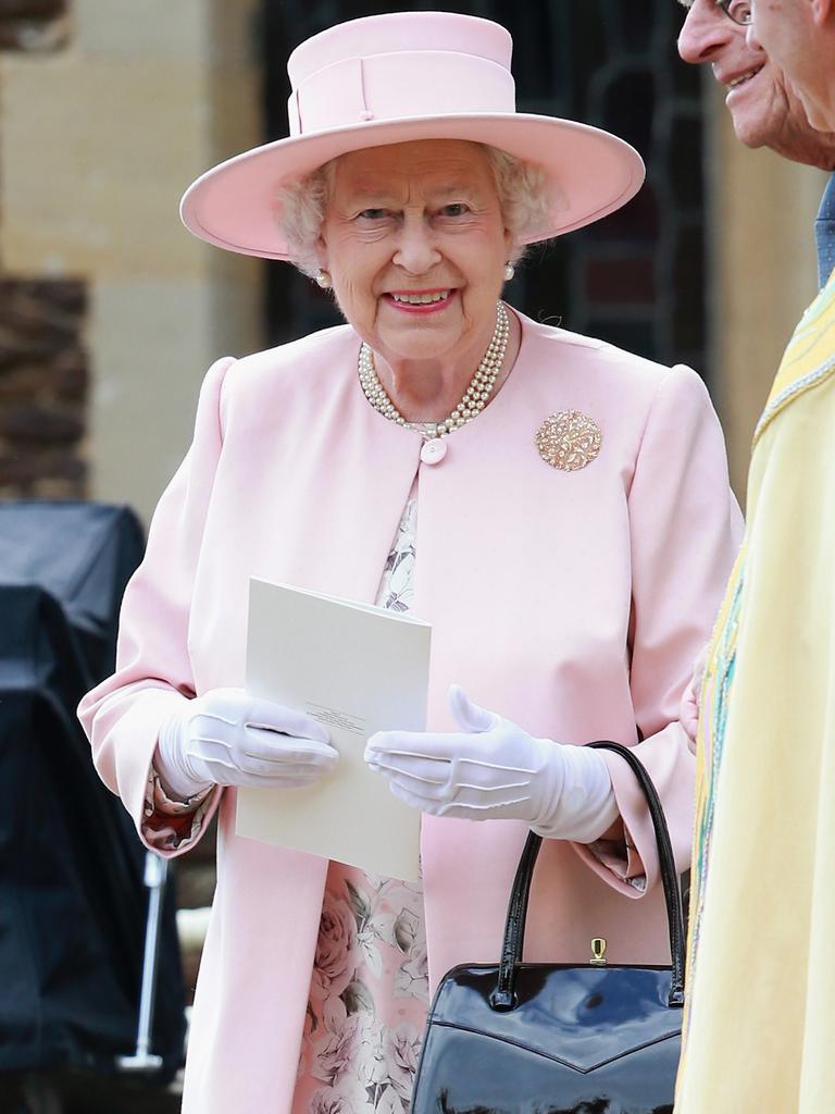 Her Majesty at Princess Charlotte’s christening. Picture: Chris Jackson/Getty Images