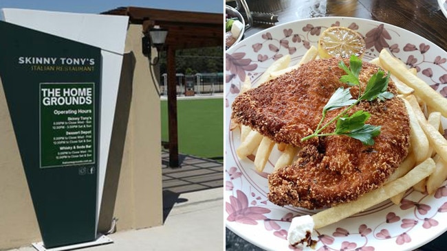 Five Dock Bowling Club has been renamed The Home Grounds after copping backlash for the price of its Skinny Tony's restaurant chicken schnitzel. Pictures: Rohan Kelly