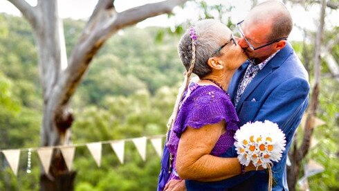 Scott Richardson and Di McQueen-Richardson of HoneyBeeHives have been happily married since May 2020. Picture: supplied