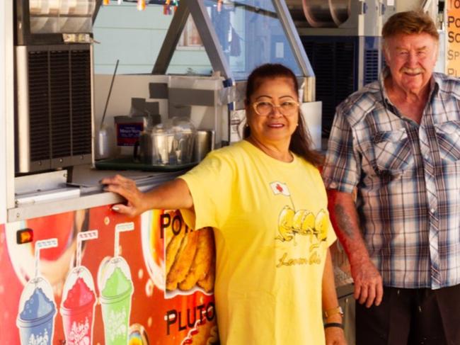 Nannette Houston (left) and her husband Barry Houston (right) run the food truck business together.