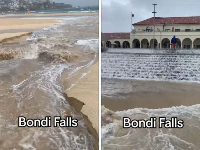 Popular Aussie beach unrecognisable after flash floods.