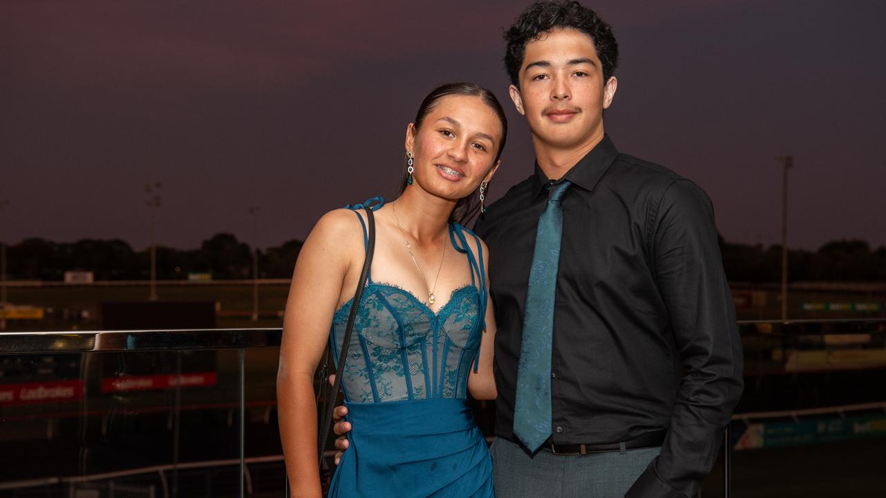 Alyssa Ricks and Mathew Jones at the Taminmin College Year 12 School formal at Darwin Turf Club, 2024. Picture: Pema Tamang Pakhrin