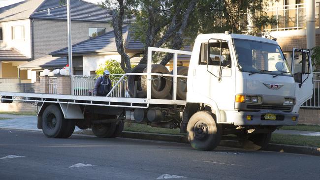 The man’s Hino truck stopped when it ran out of fuel.