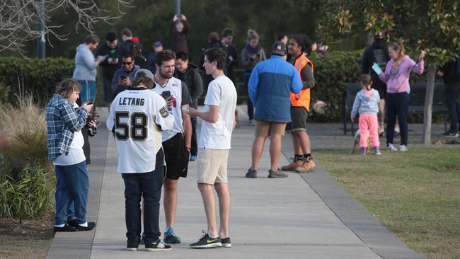 Players congregate at Park Central. Picture: Robert Pozo