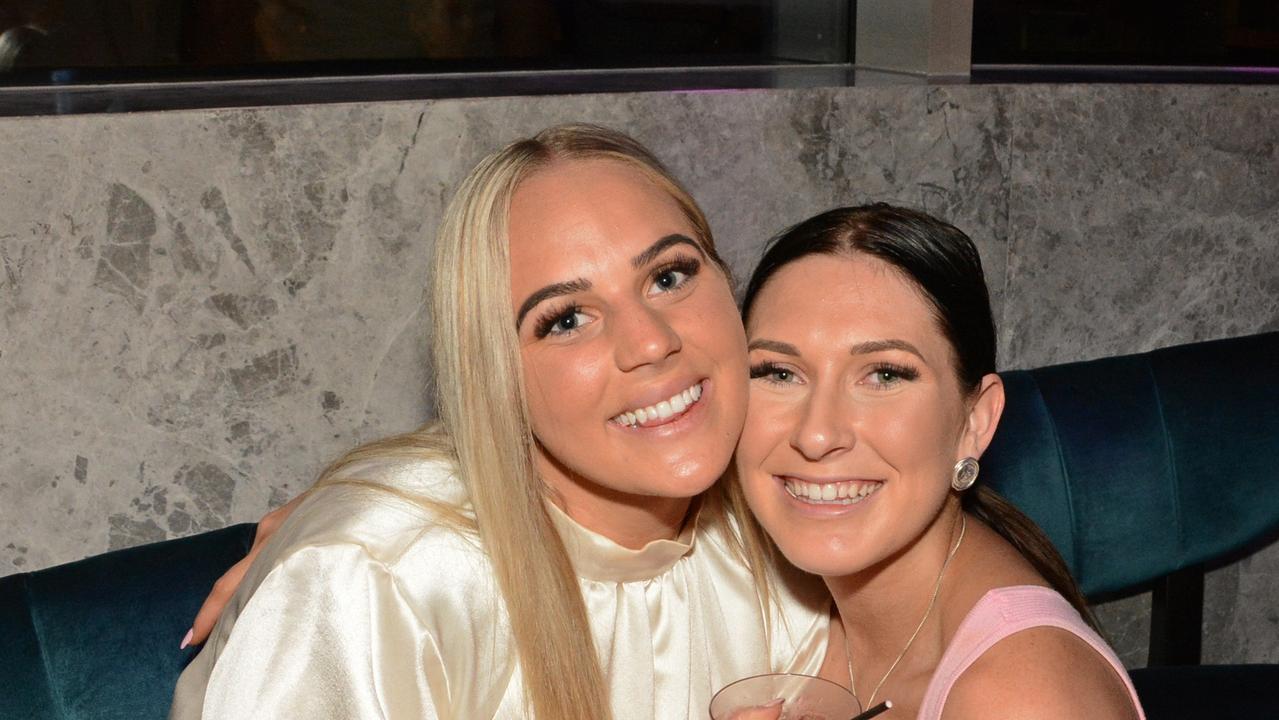 Millie Himmelberg and Mikala Lingard at NYE celebrations at Nineteen at The Star Gold Coast.Picture: Regina King.