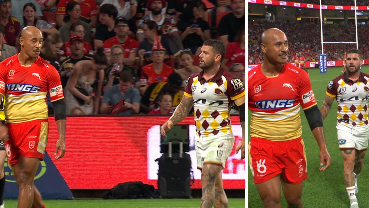 Felise Kaufusi and Adam Reynolds trade barbs after a controversial sin binning.