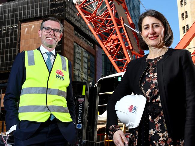 Perrottet pictured with Berejiklian. Picture: Toby Zerna