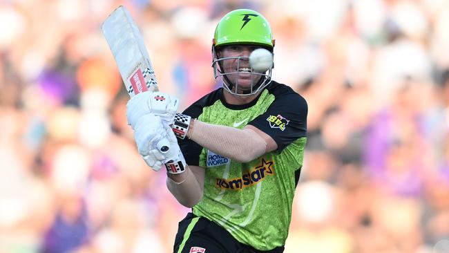 David Warner was booed by the Hurricanes faithful on Monday night but his performance as skipper of the Thunder showed that the opportunity for him to redeem himself from the sandpaper scandal was long overdue Picture: Getty Images