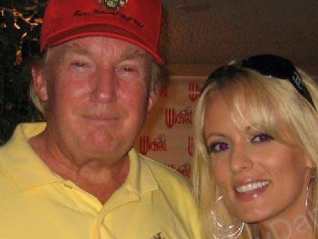 Donald Trump has denied having an affair with Stormy Daniels, pictured here together in 2006. Picture: Supplied