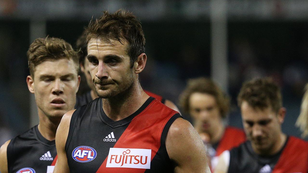 Round 5: Essendon v St Kilda Etihad Stadium, 19th April,  Melbourne Australia.    Essendon's Jobe Watson after the loss.Picture : George Salpigtidis