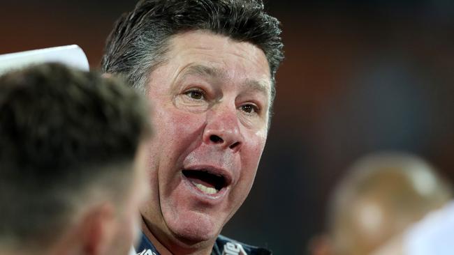 Brett Ratten couldn’t get a response from his St Kilda players on Sunday night. Picture: Sarah Reed/AFL Photos via Getty Images