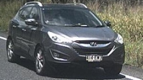 The grey Hyundai that has been declared a crime scene.