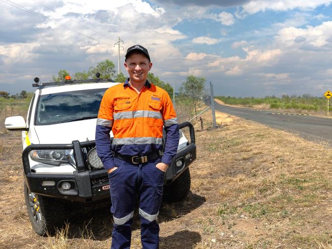 Peabody’s Centurion Mine site senior executive and underground mine manager Ernest Gosk on Ellensfield Rd with the gates open. Picture: Supplied