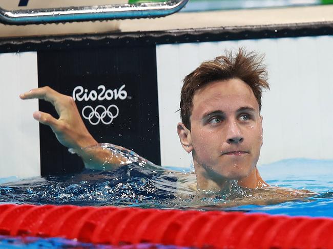 Australia's Cameron MceVoy in his 100m freestyle heat on Day 4 of the swimming at the Rio 2016 Olympic Games. Picture. Phil Hillyard