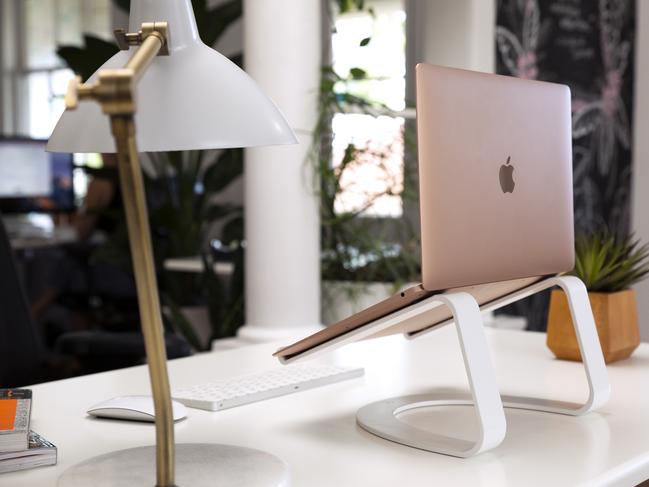 This curvy piece of metal can make portable computers easier to use. Picture: Supplied