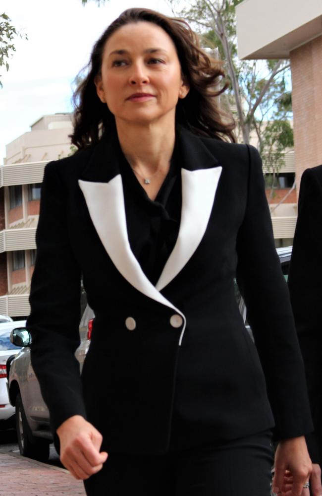 Counsel assisting Peggy Dwyer enters the Alice Springs Local Court on September 6, 2022 for the inquest into the death of Kumanjayi Walker. Picture: Jason Walls