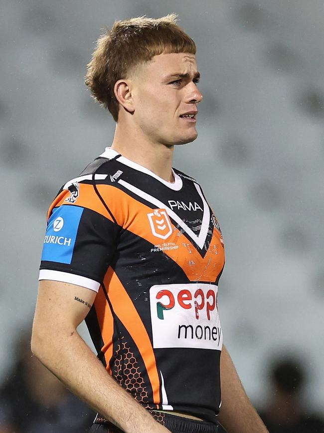 Lachlan Galvin is set to leave the Tigers and join the Bulldogs. (Photo by Cameron Spencer/Getty Images)