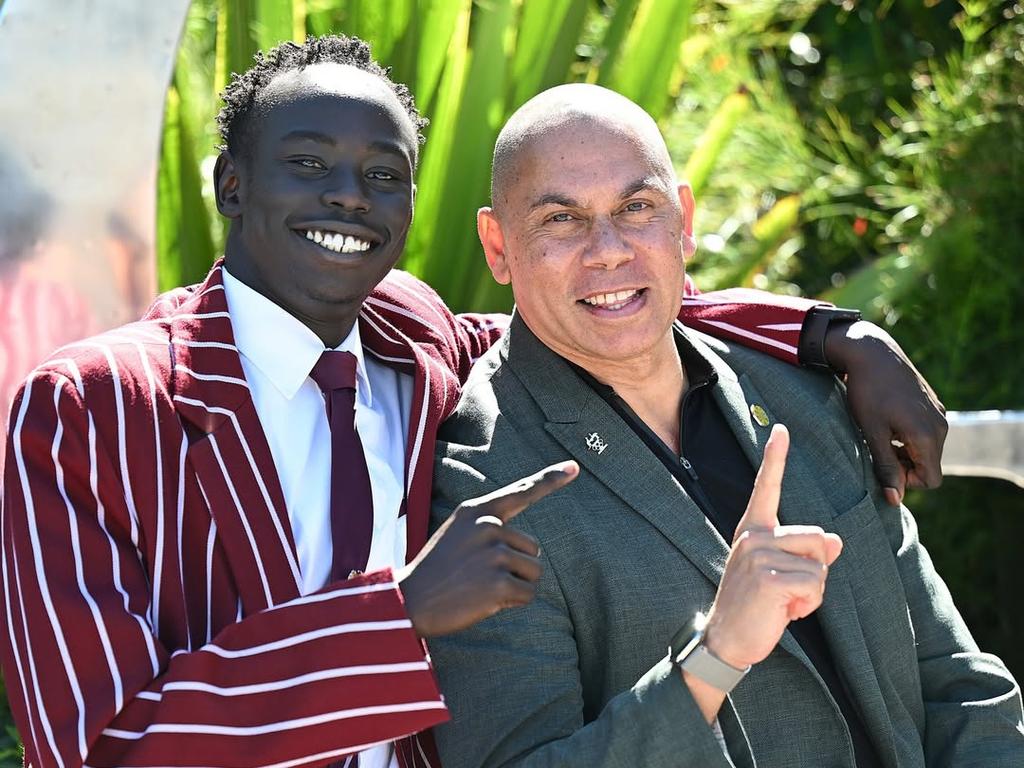 Gout with Australian 100m record holder Patrick Johnson. Picture Instagram