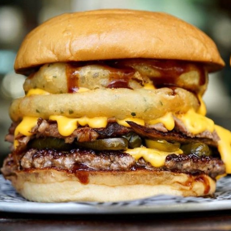 Bar Luca’s ‘smoke &amp; candy’ burger features candied jalapeños, giving it a very sweet and spicy flavour. Picture: Supplied