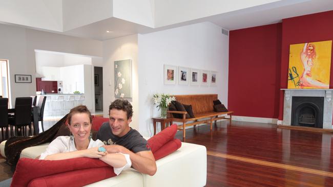 ABC Radio Adelaide presenter Ali Clarke and husband Matthew Clarke pictured selling the Sturt St house in 2013.