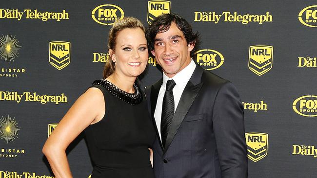 Jonathan Thurston and his partner Samantha Lynch.