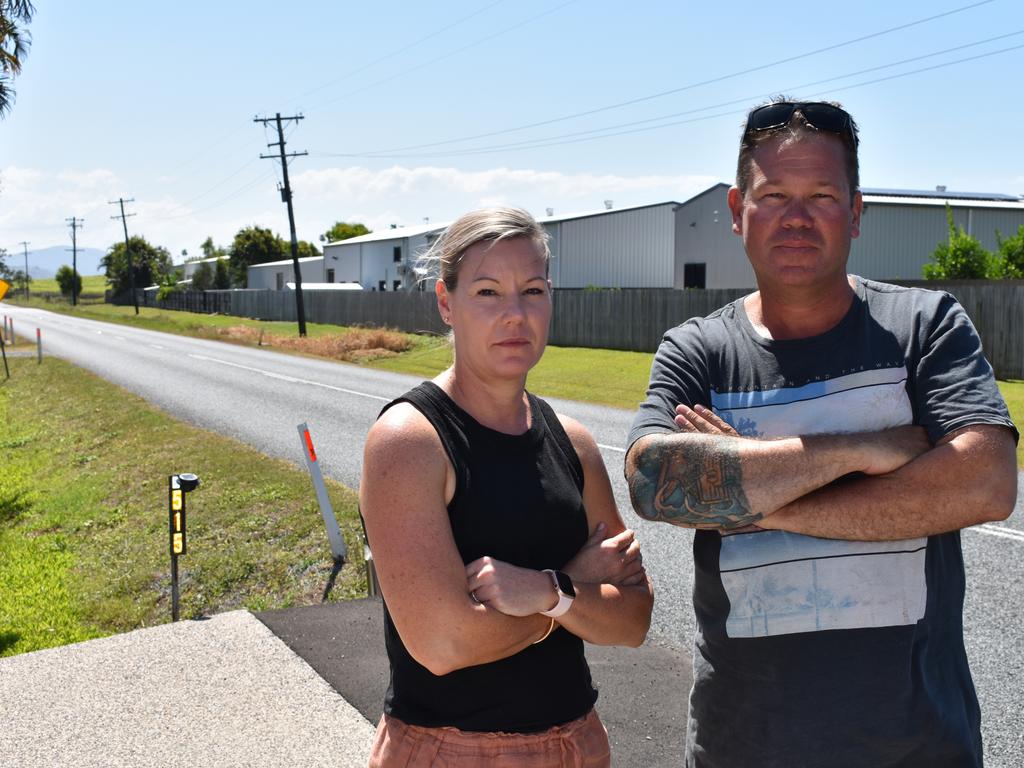 Christine and Justin Fraser outside their home on Sugarshed Rd. Picture: Janessa Ekert.