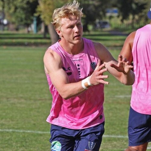 Carter Gordon in action at training for the Melbourne Rebels. Picture: Social media